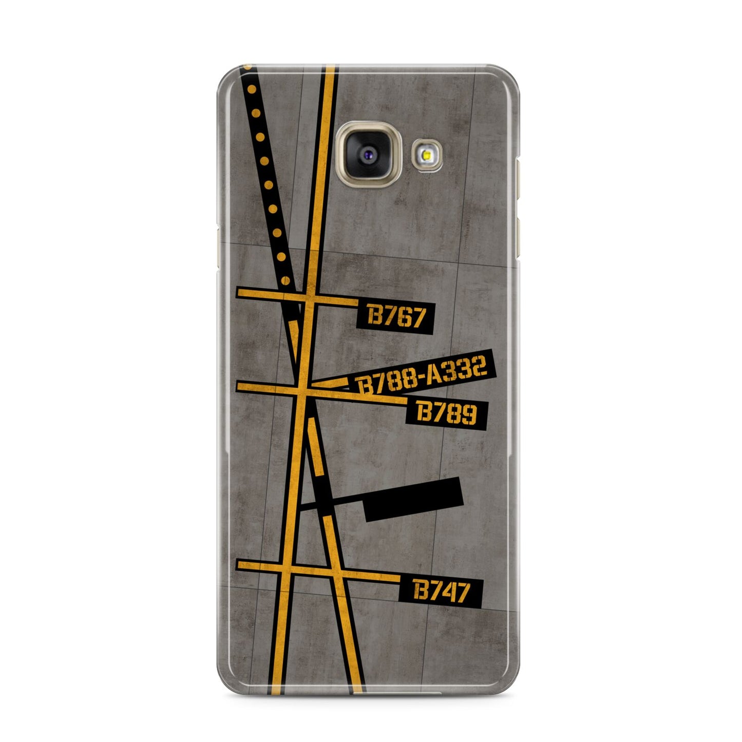 Airport Parking Markings Samsung Galaxy A3 2016 Case on gold phone