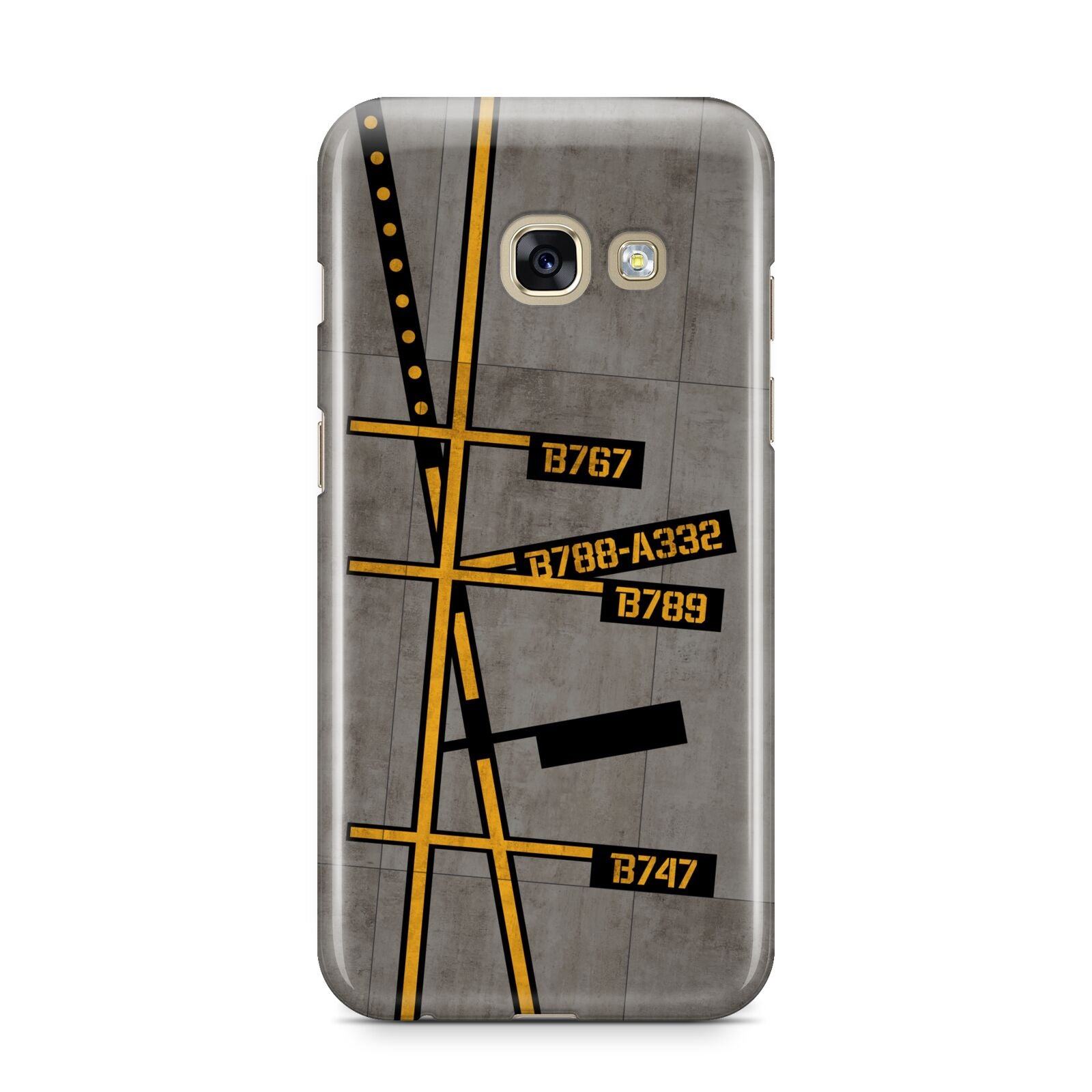 Airport Parking Markings Samsung Galaxy A3 2017 Case on gold phone