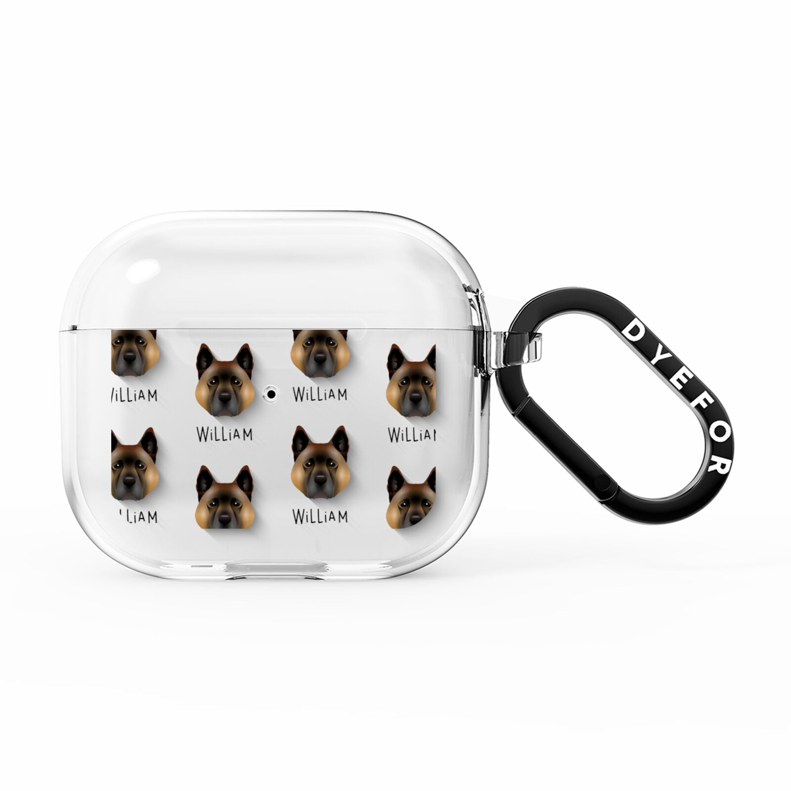 Akita Icon with Name AirPods Clear Case 3rd Gen