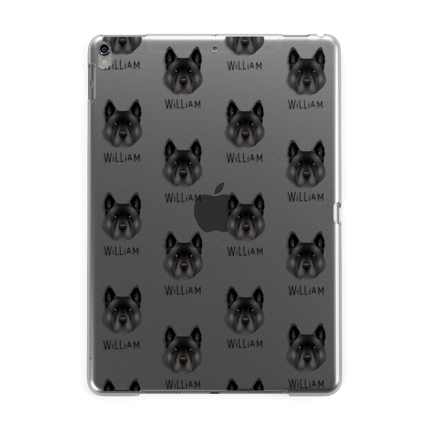 Akita Icon with Name Apple iPad Grey Case