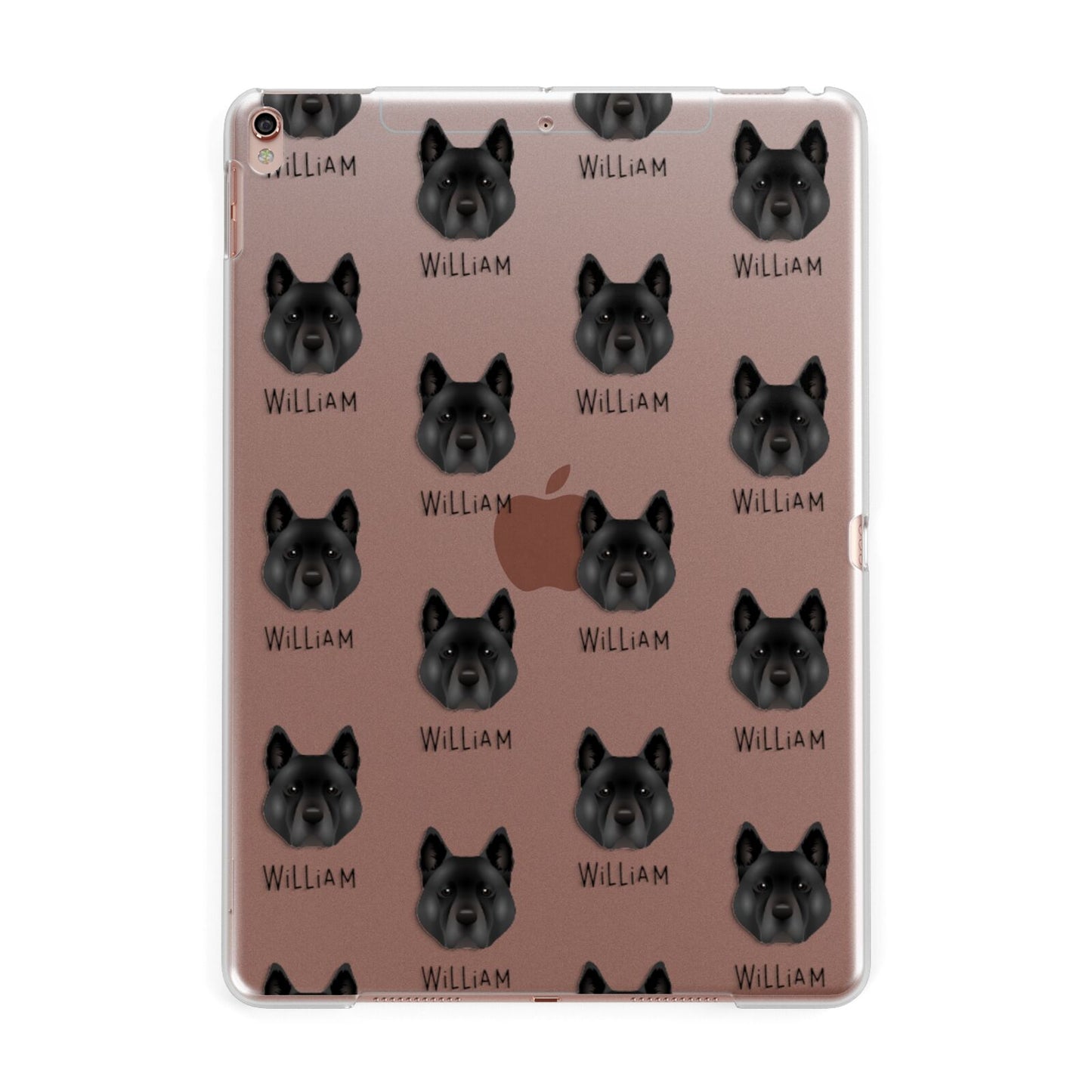 Akita Icon with Name Apple iPad Rose Gold Case