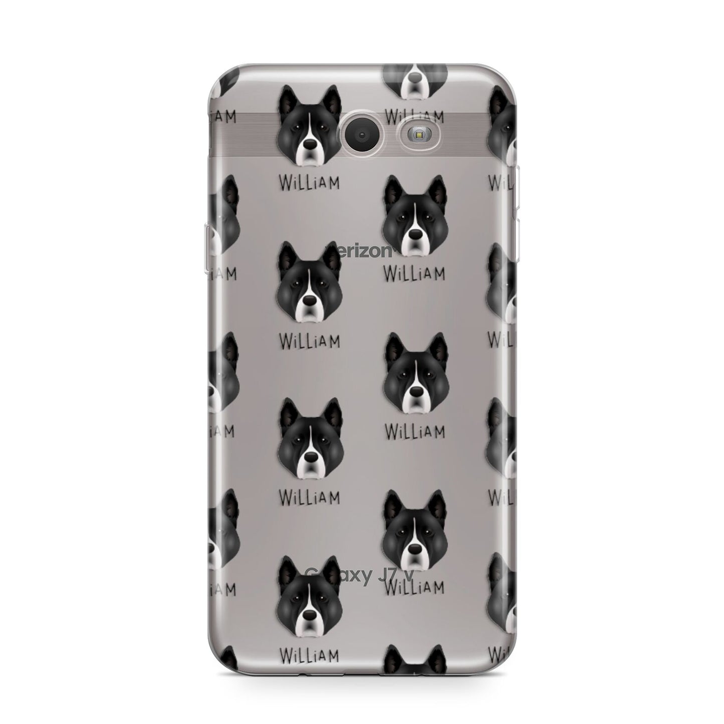 Akita Icon with Name Samsung Galaxy J7 2017 Case