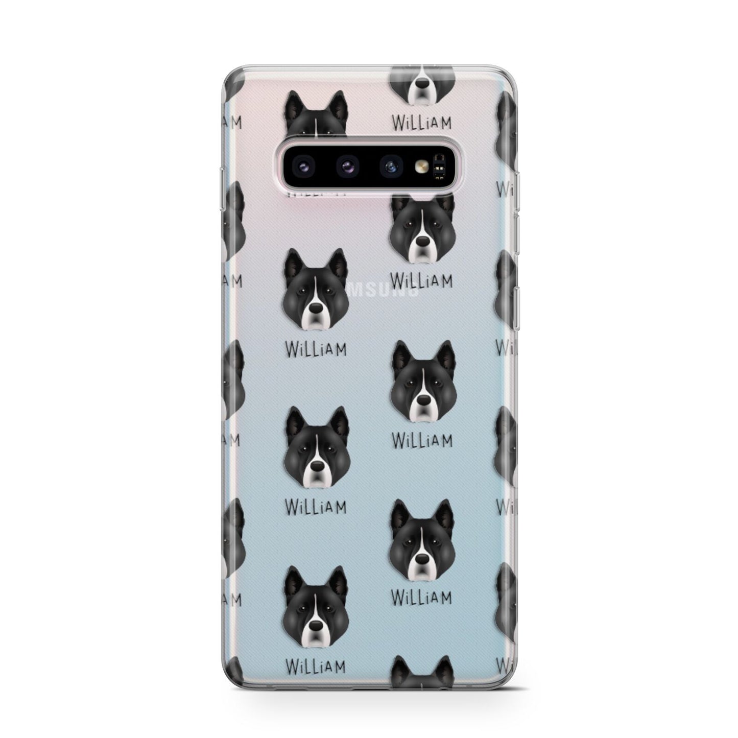 Akita Icon with Name Samsung Galaxy S10 Case