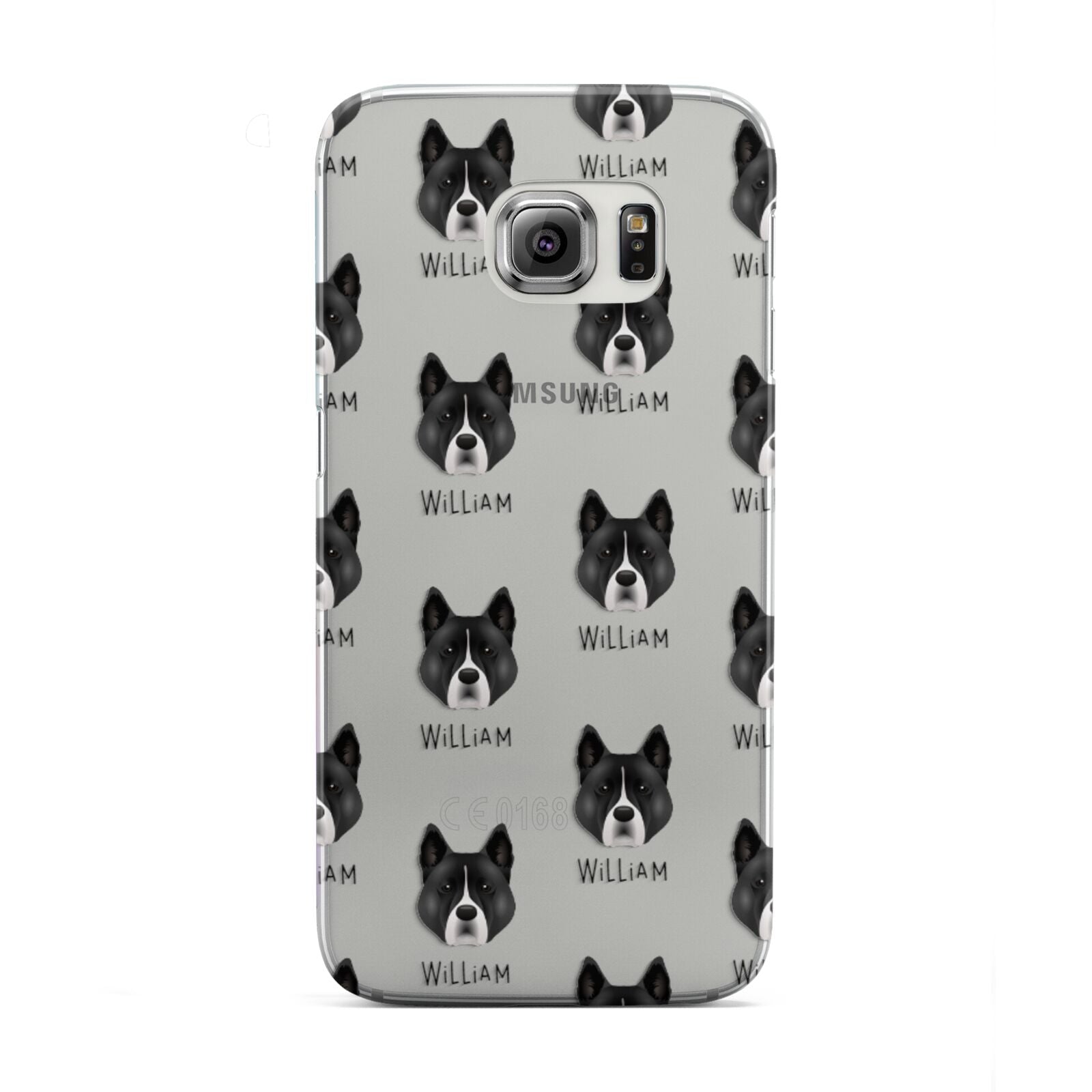 Akita Icon with Name Samsung Galaxy S6 Edge Case