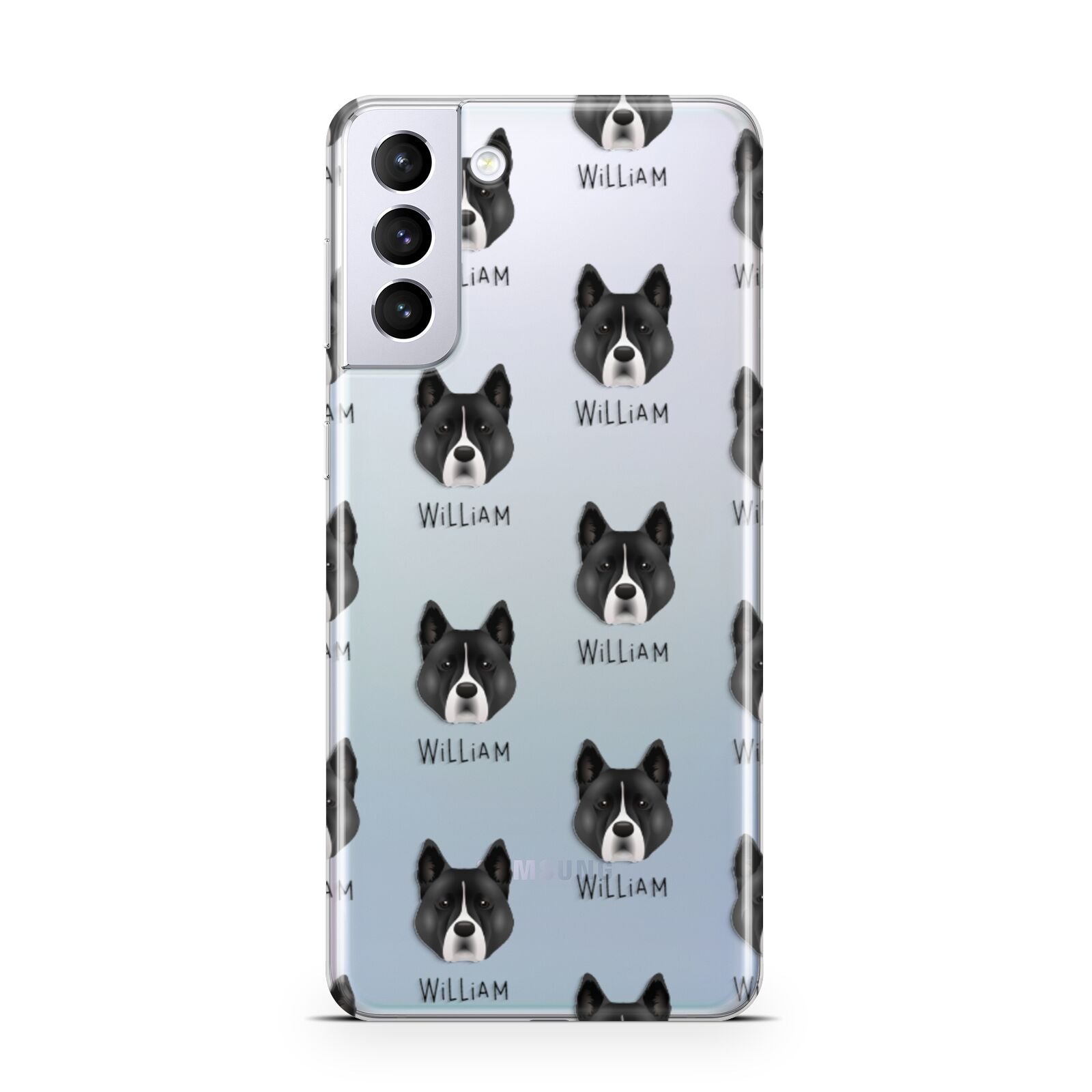 Akita Icon with Name Samsung S21 Plus Phone Case