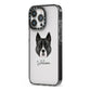 Akita Personalised iPhone 13 Pro Black Impact Case Side Angle on Silver phone