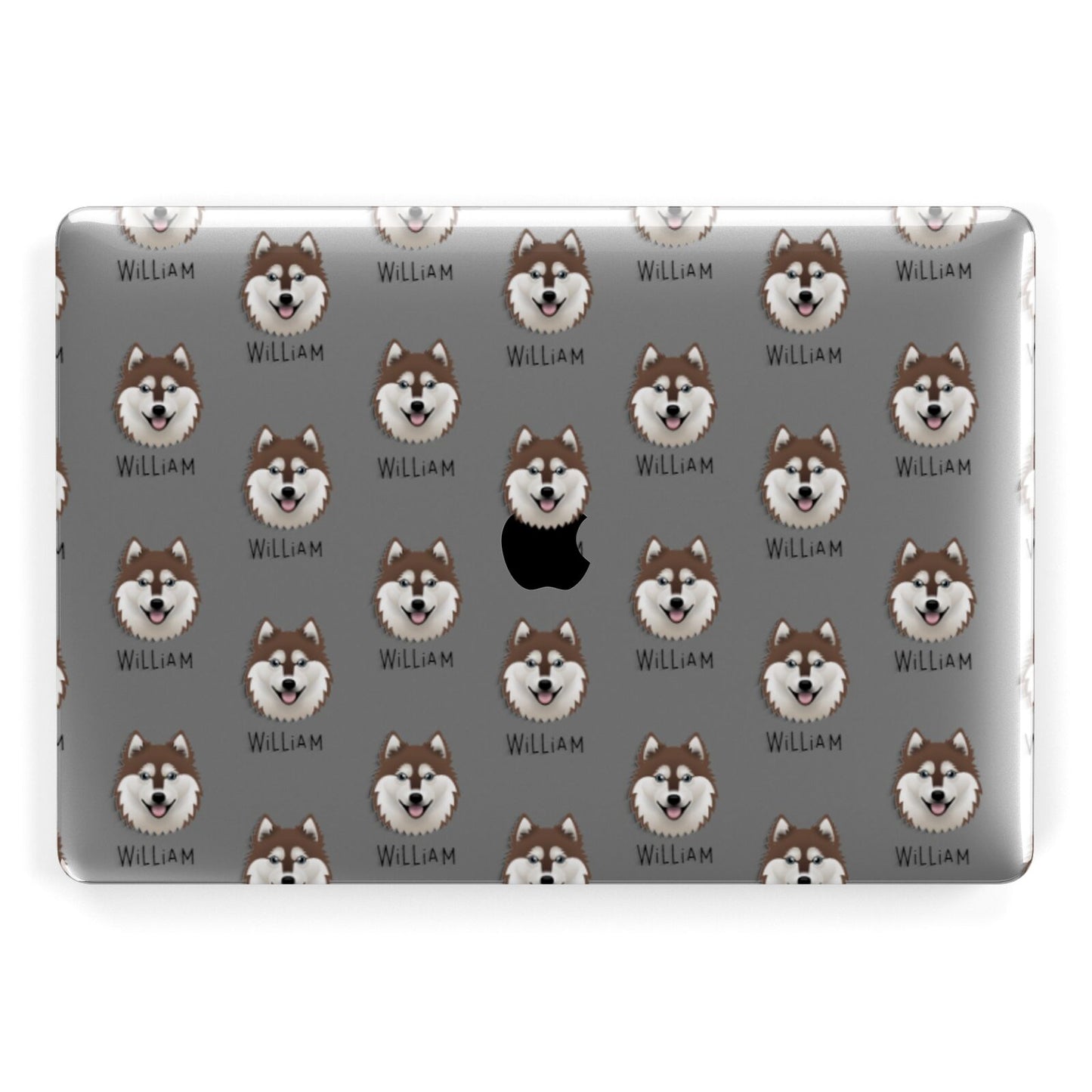 Alaskan Klee Kai Icon with Name Apple MacBook Case