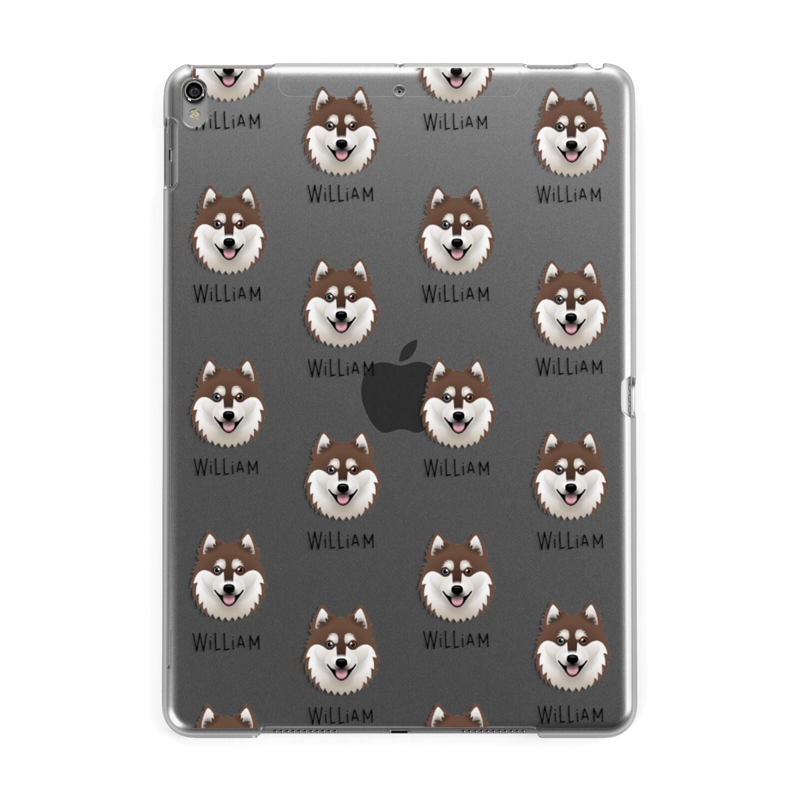 Alaskan Klee Kai Icon with Name Apple iPad Grey Case