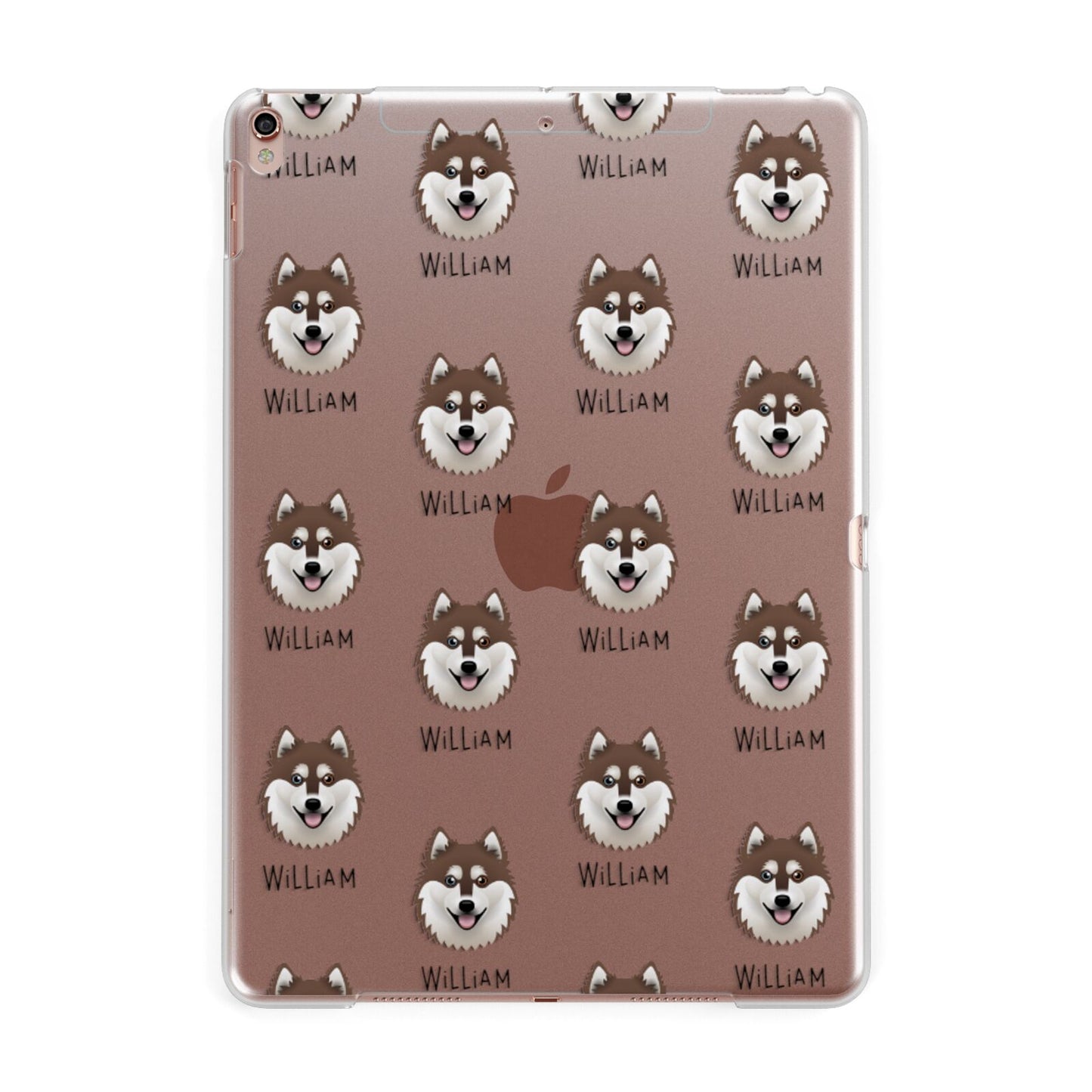 Alaskan Klee Kai Icon with Name Apple iPad Rose Gold Case