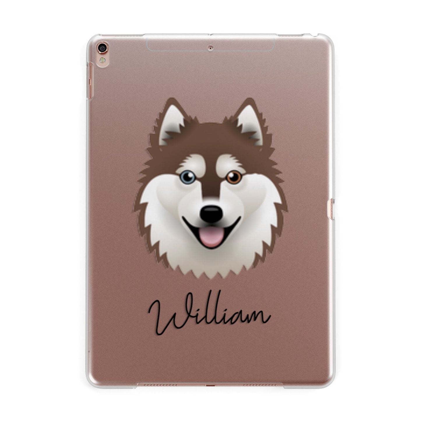 Alaskan Klee Kai Personalised Apple iPad Rose Gold Case