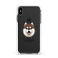 Alaskan Klee Kai Personalised Apple iPhone Xs Max Impact Case White Edge on Black Phone