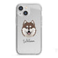 Alaskan Klee Kai Personalised iPhone 13 Mini TPU Impact Case with White Edges