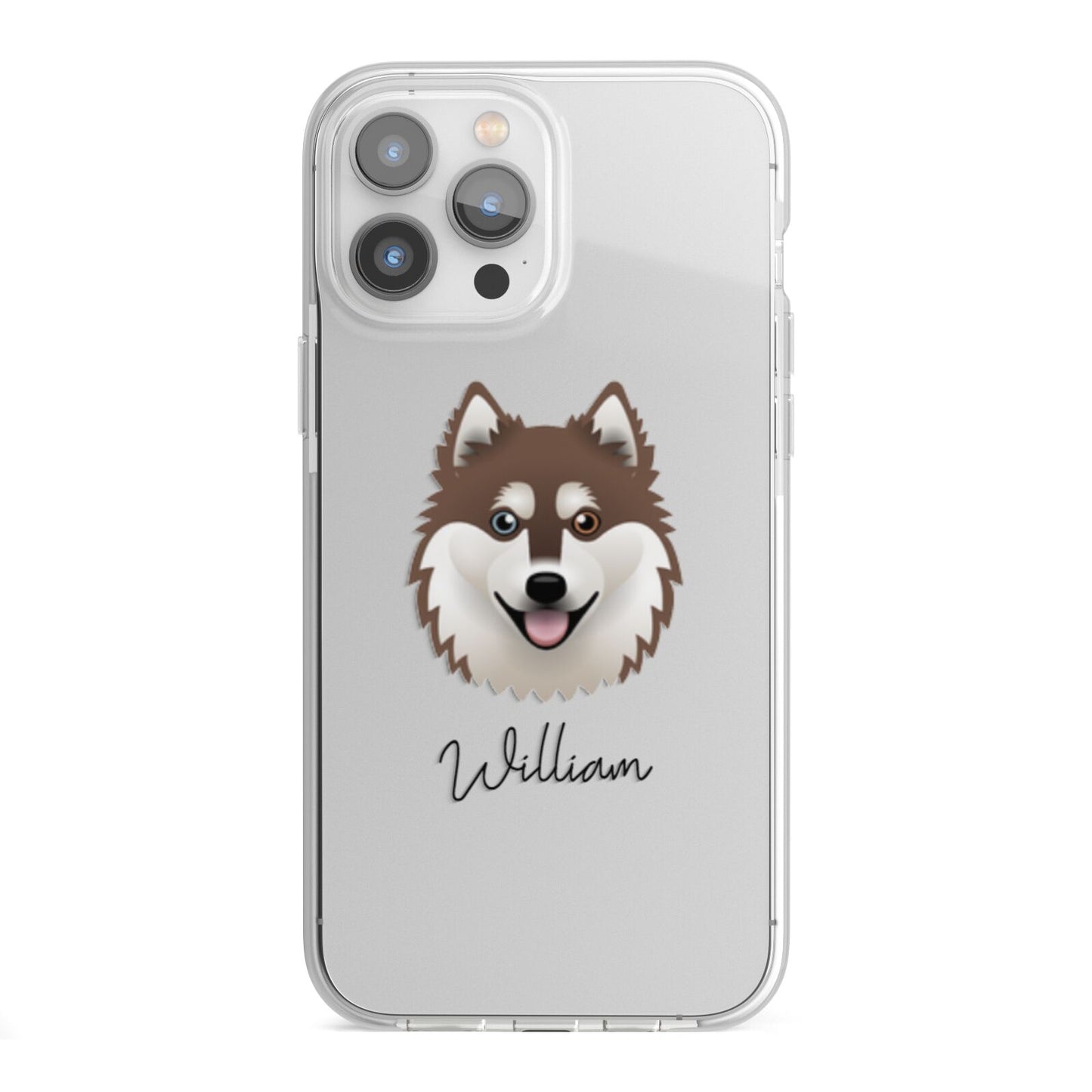 Alaskan Klee Kai Personalised iPhone 13 Pro Max TPU Impact Case with White Edges