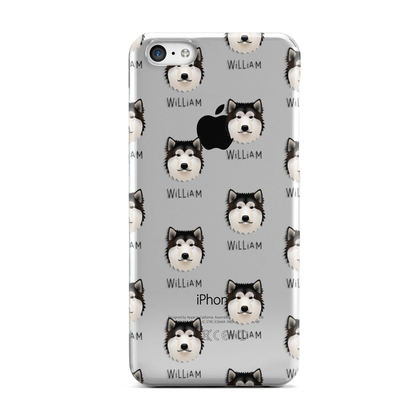 Alaskan Malamute Icon with Name Apple iPhone 5c Case