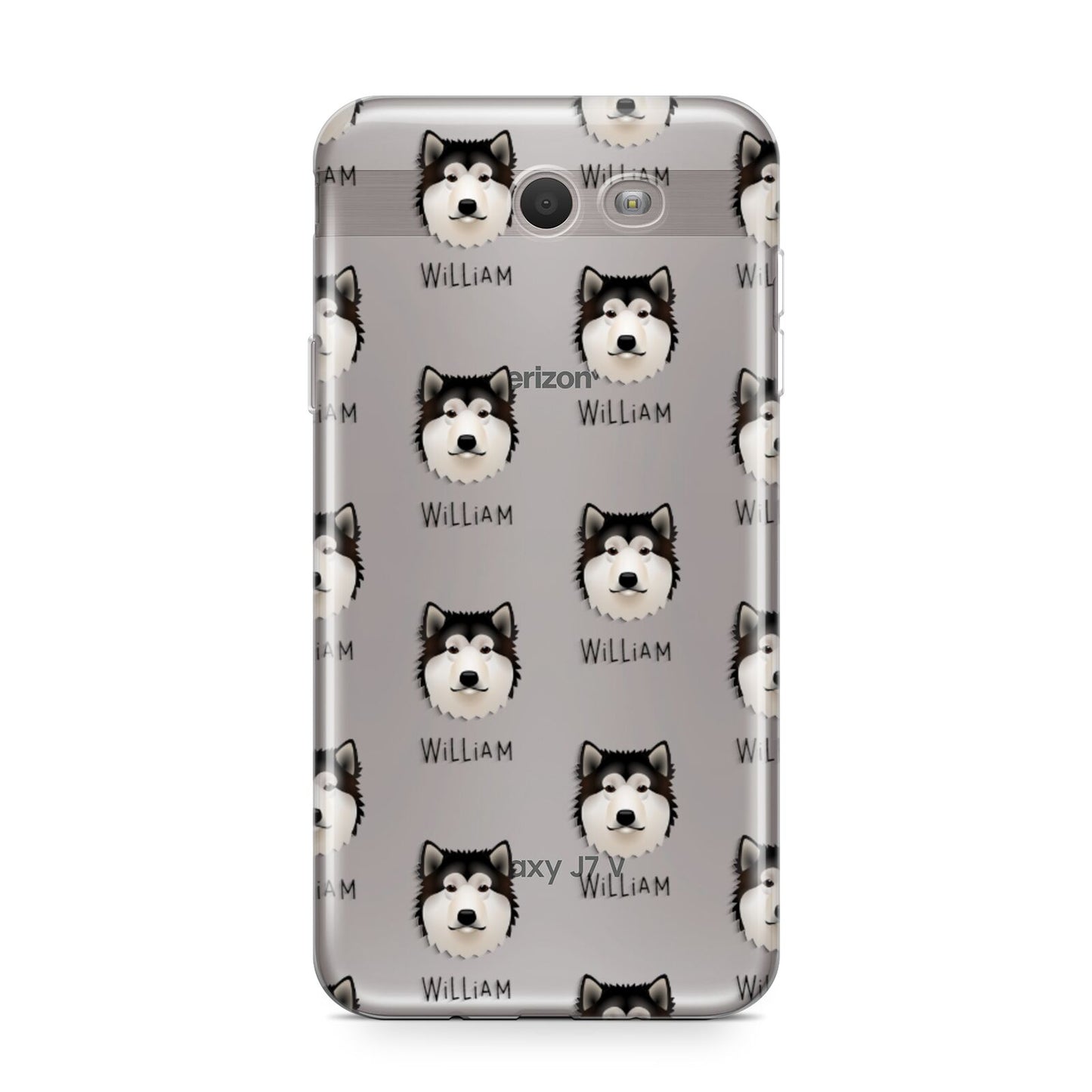 Alaskan Malamute Icon with Name Samsung Galaxy J7 2017 Case