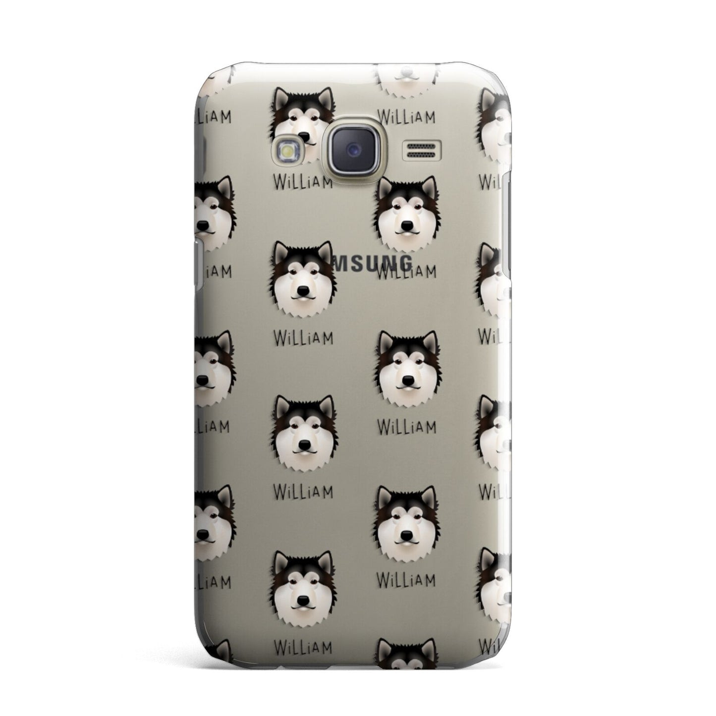 Alaskan Malamute Icon with Name Samsung Galaxy J7 Case