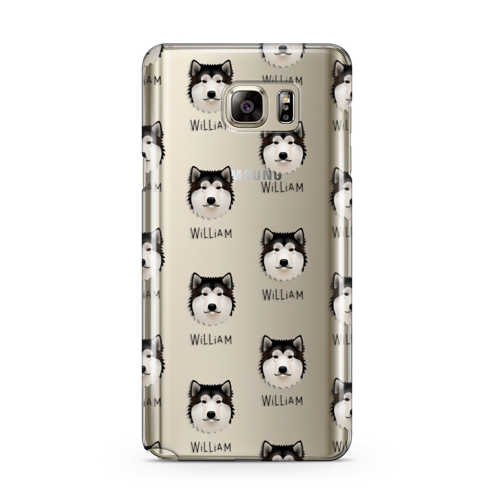 Alaskan Malamute Icon with Name Samsung Galaxy Note 5 Case