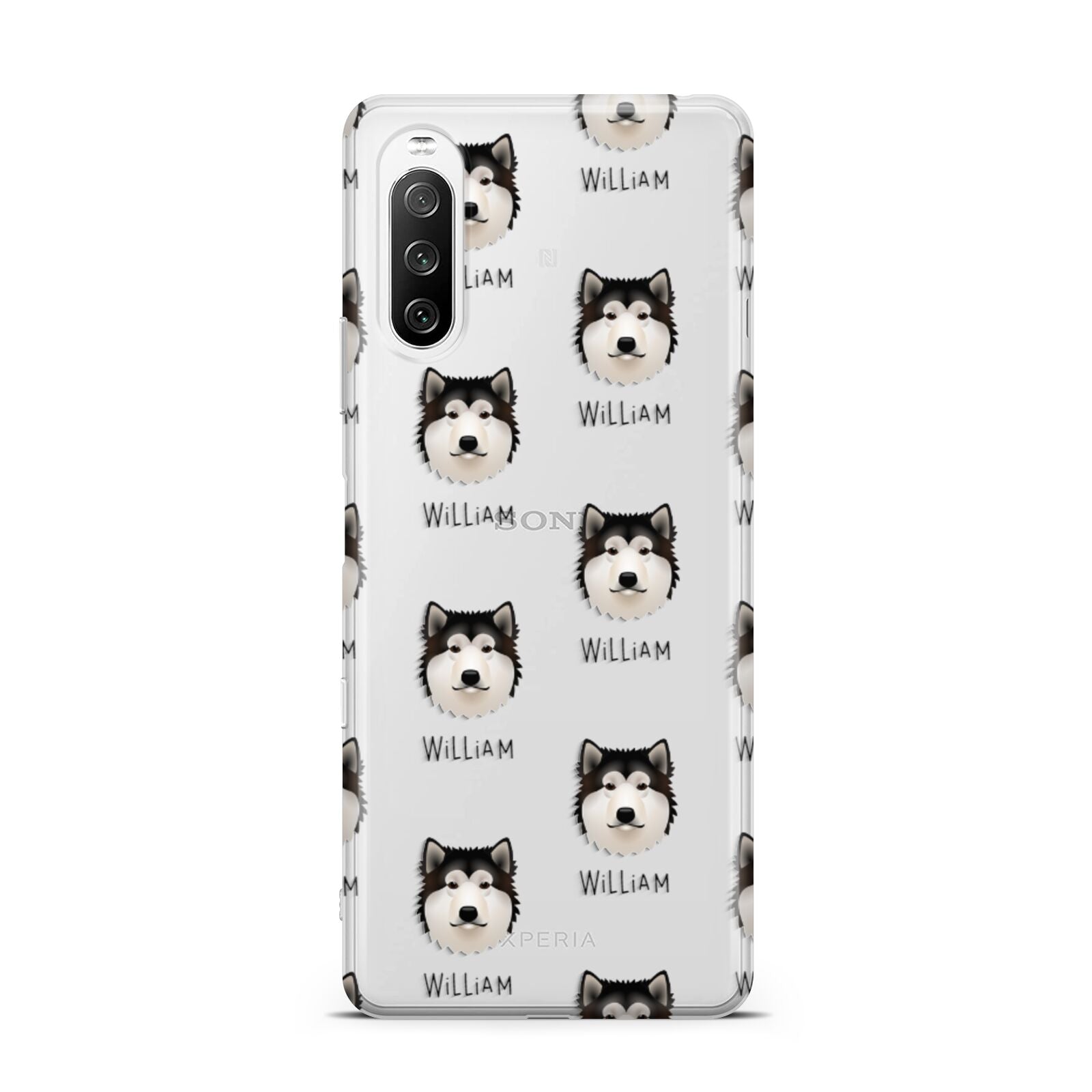 Alaskan Malamute Icon with Name Sony Xperia 10 III Case