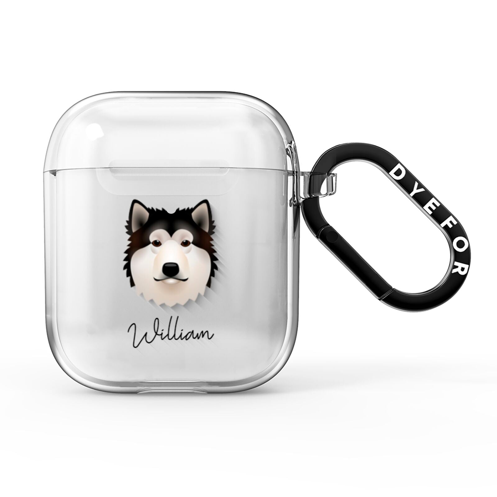 Alaskan Malamute Personalised AirPods Clear Case