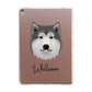 Alaskan Malamute Personalised Apple iPad Rose Gold Case