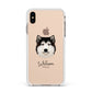 Alaskan Malamute Personalised Apple iPhone Xs Max Impact Case White Edge on Gold Phone