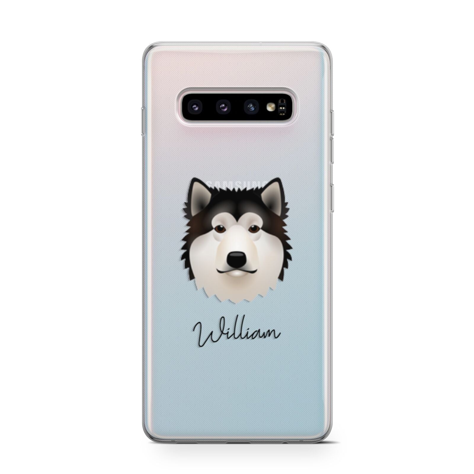 Alaskan Malamute Personalised Samsung Galaxy S10 Case