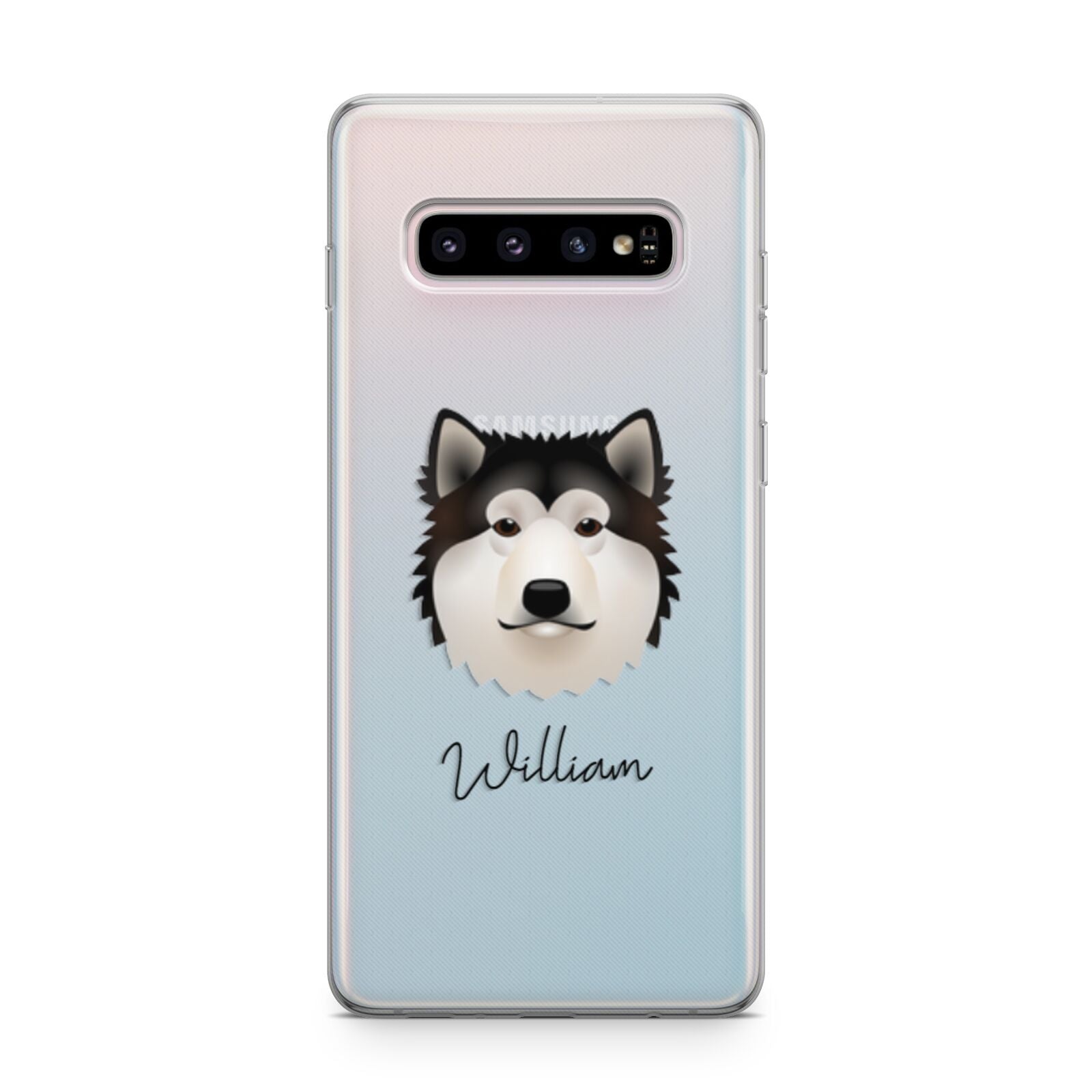 Alaskan Malamute Personalised Samsung Galaxy S10 Plus Case