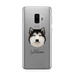 Alaskan Malamute Personalised Samsung Galaxy S9 Plus Case on Silver phone