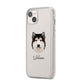 Alaskan Malamute Personalised iPhone 14 Plus Clear Tough Case Starlight Angled Image