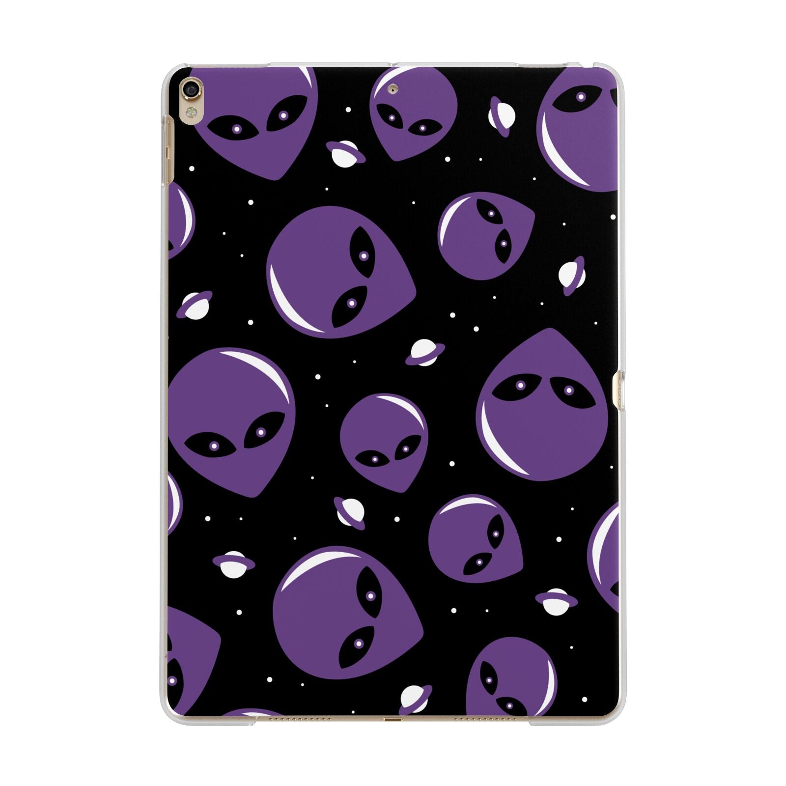 Alien Faces Apple iPad Gold Case