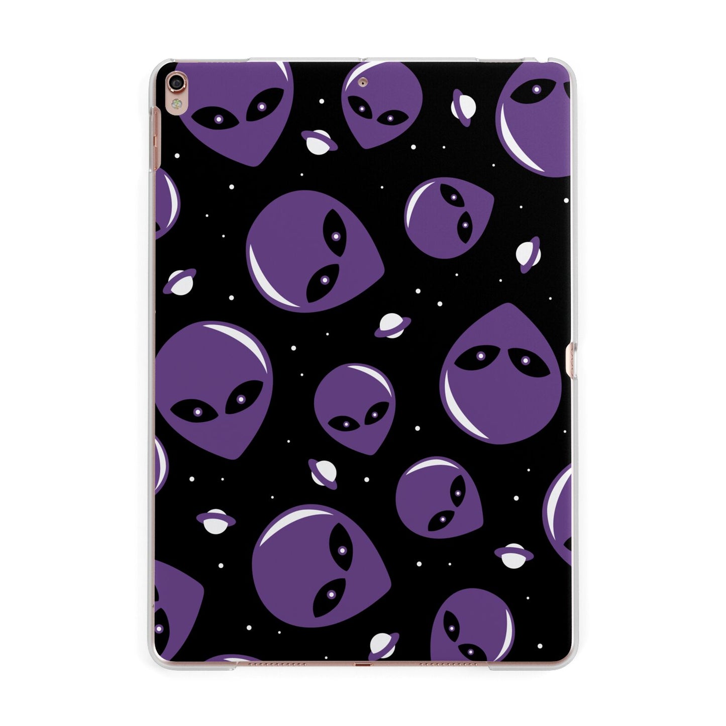 Alien Faces Apple iPad Rose Gold Case