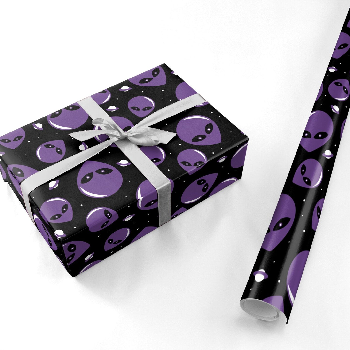 Alien Faces Personalised Wrapping Paper