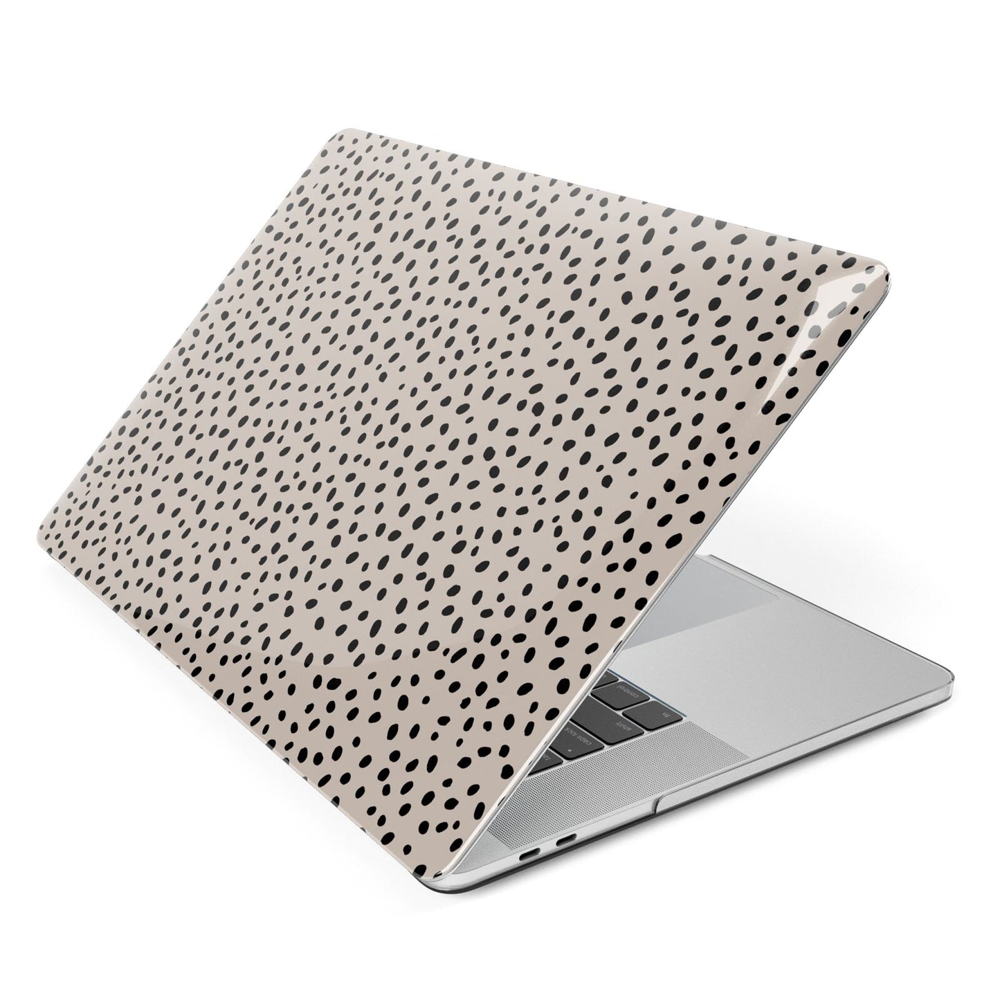 Almond Polka Dot Apple MacBook Case Side View