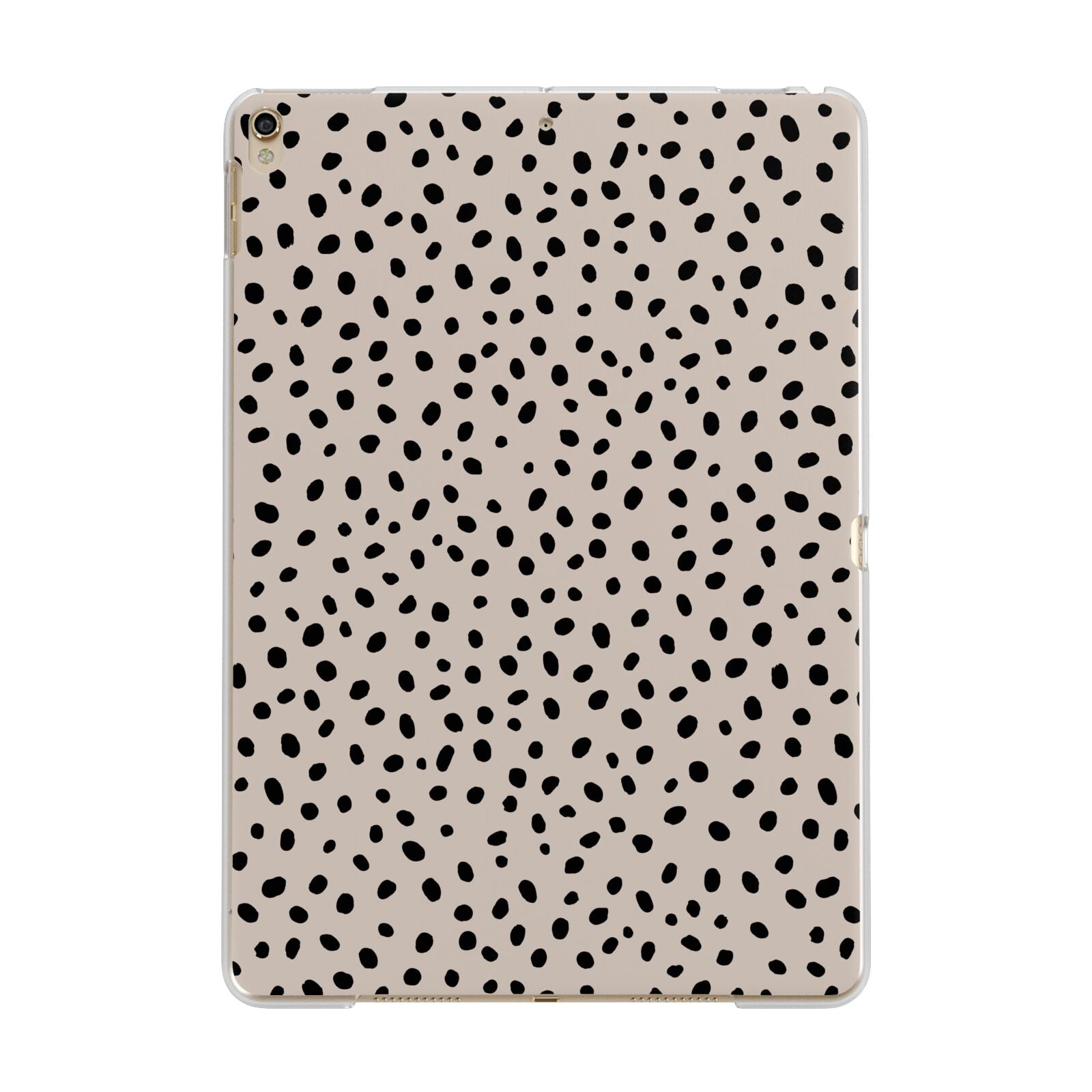 Almond Polka Dot Apple iPad Gold Case