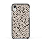 Almond Polka Dot Apple iPhone XR Impact Case Black Edge on Silver Phone