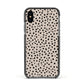 Almond Polka Dot Apple iPhone Xs Impact Case Black Edge on Black Phone