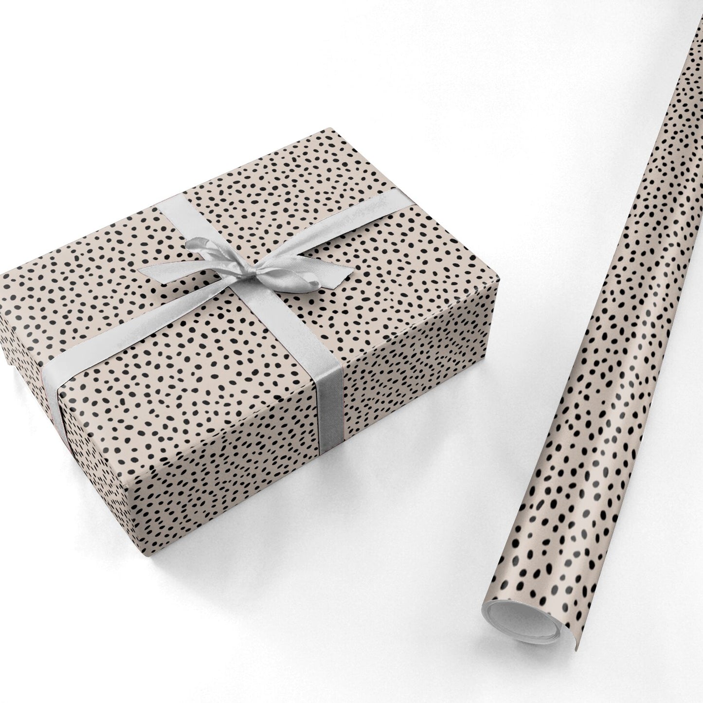 Almond Polka Dot Personalised Wrapping Paper