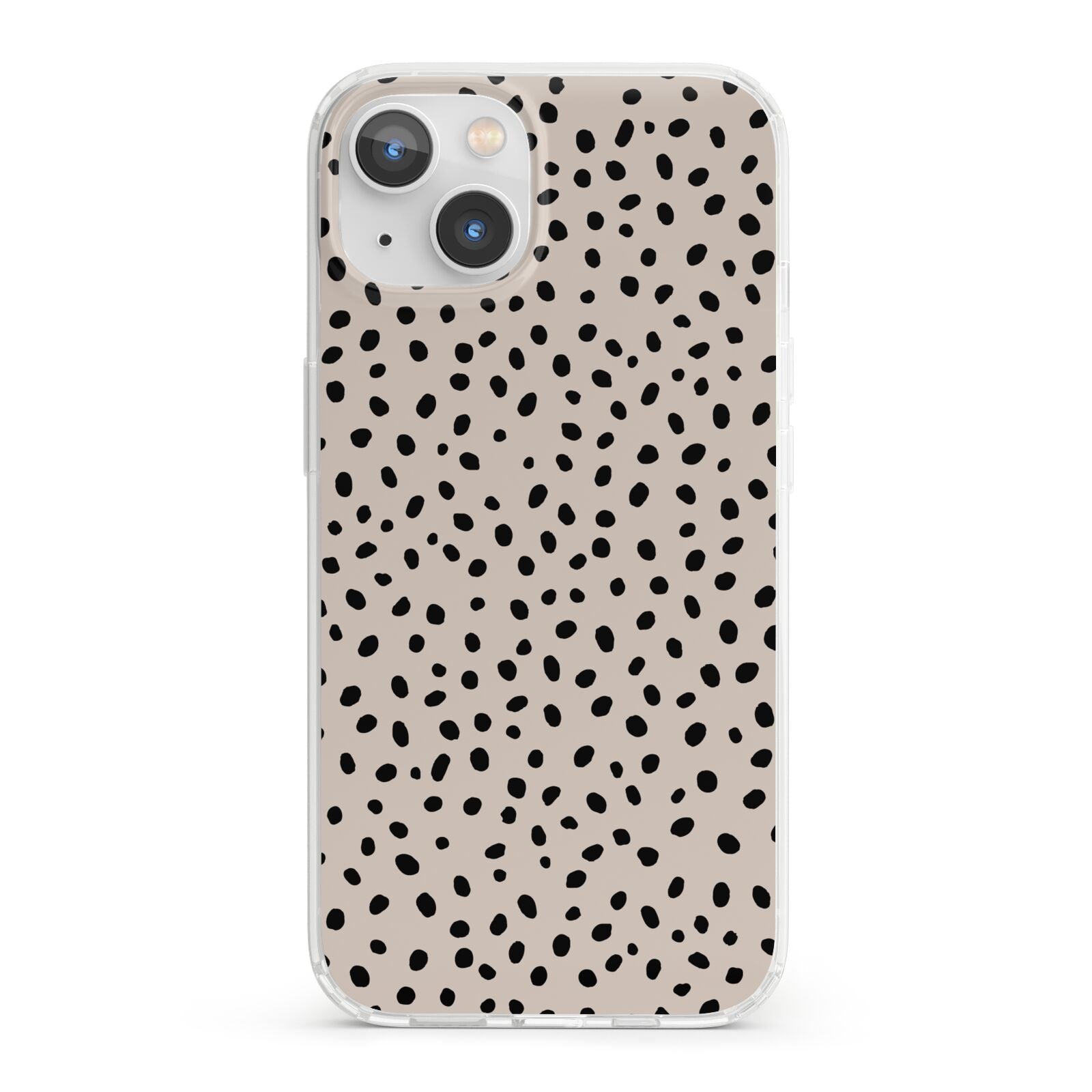 Almond Polka Dot iPhone 13 Clear Bumper Case