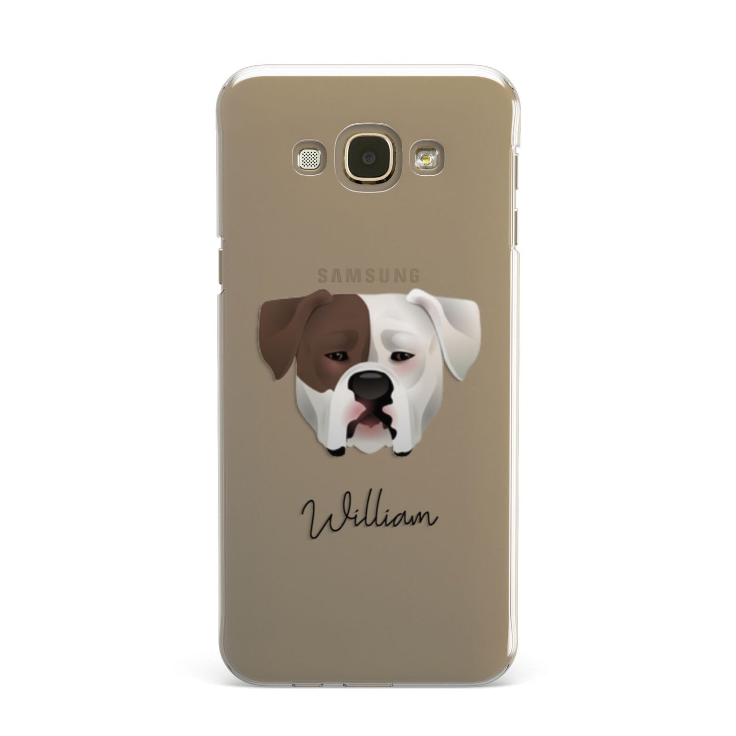 American Bulldog Personalised Samsung Galaxy A8 Case