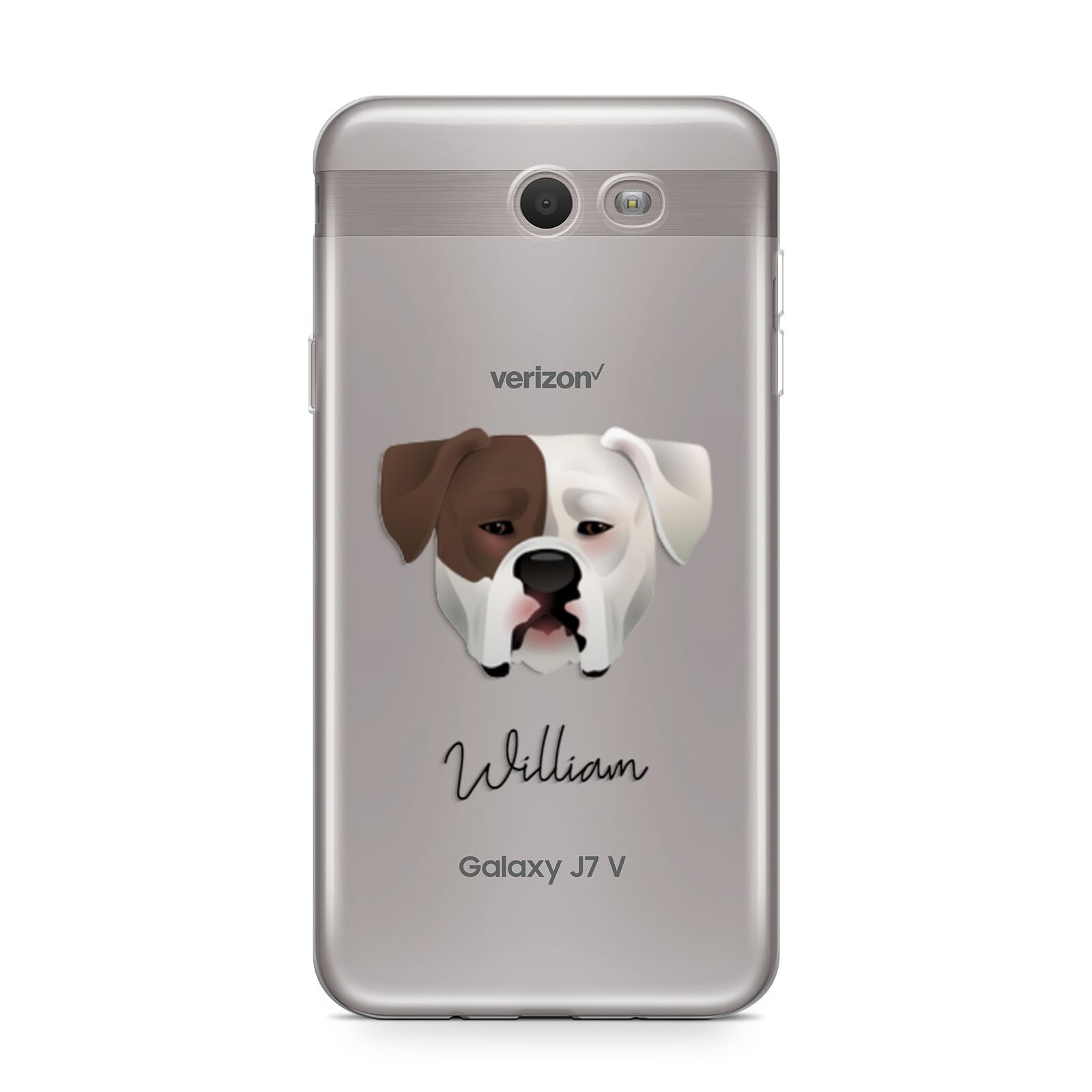 American Bulldog Personalised Samsung Galaxy J7 2017 Case