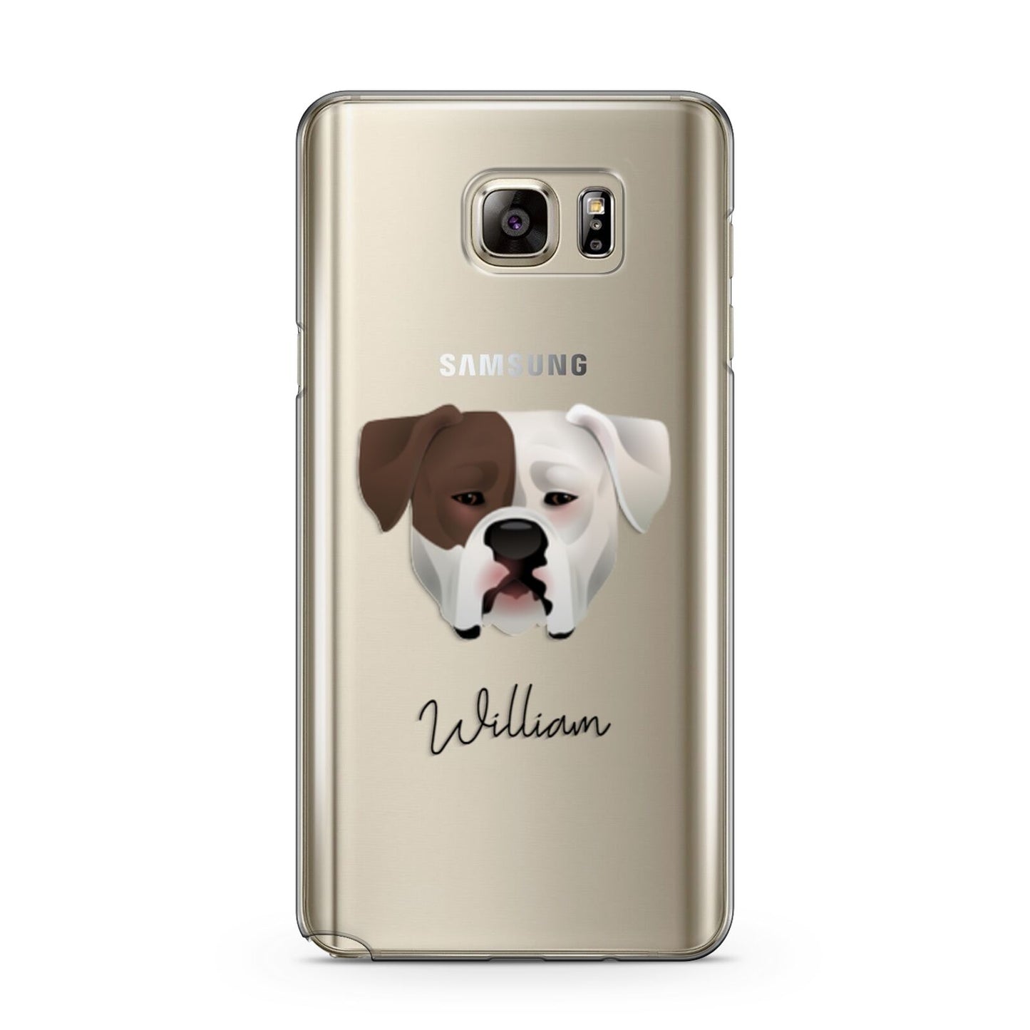American Bulldog Personalised Samsung Galaxy Note 5 Case