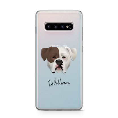 American Bulldog Personalised Samsung Galaxy S10 Case