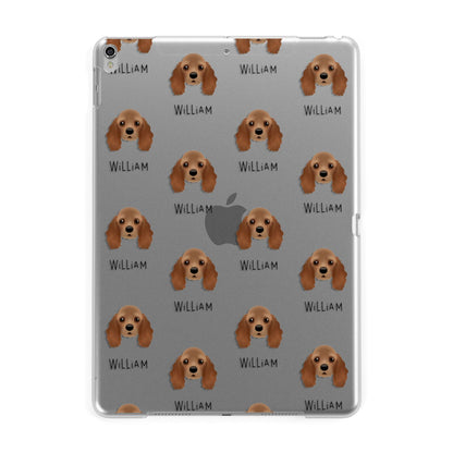 American Cocker Spaniel Icon with Name Apple iPad Silver Case