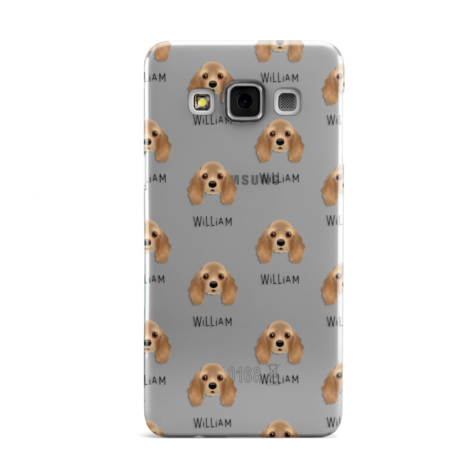 American Cocker Spaniel Icon with Name Samsung Galaxy A3 Case