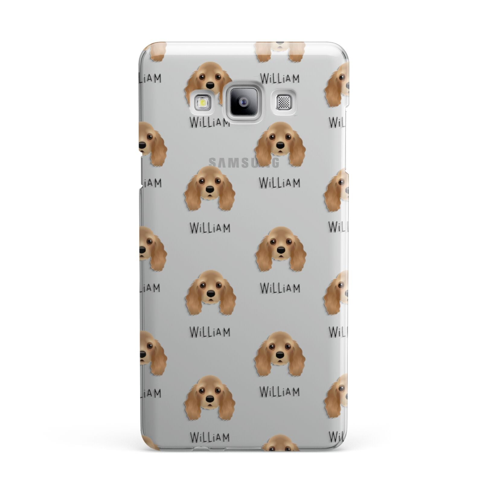 American Cocker Spaniel Icon with Name Samsung Galaxy A7 2015 Case