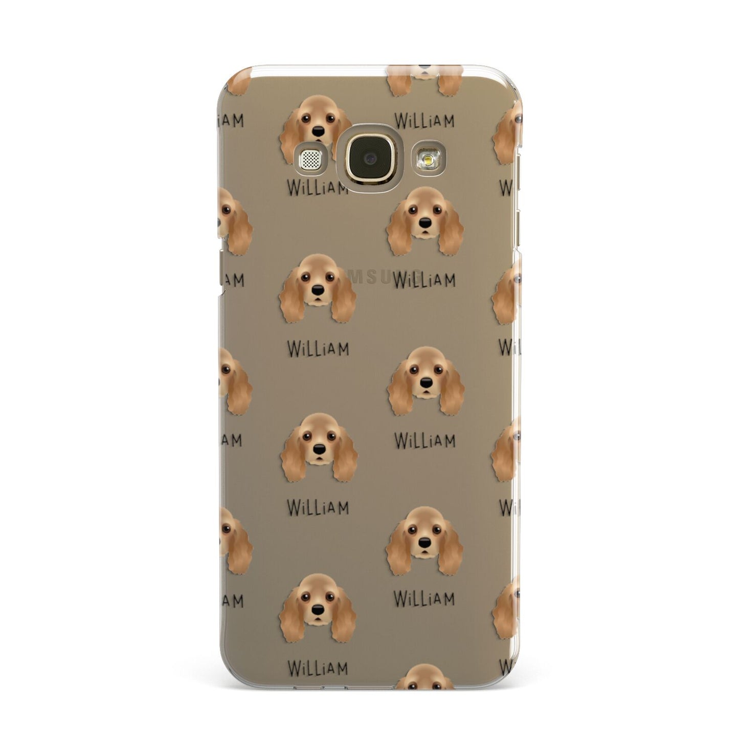 American Cocker Spaniel Icon with Name Samsung Galaxy A8 Case