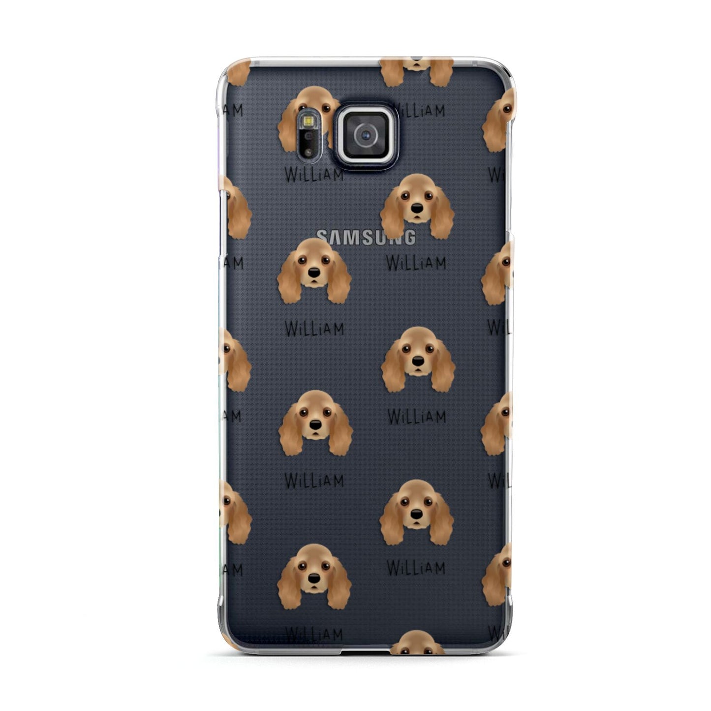 American Cocker Spaniel Icon with Name Samsung Galaxy Alpha Case