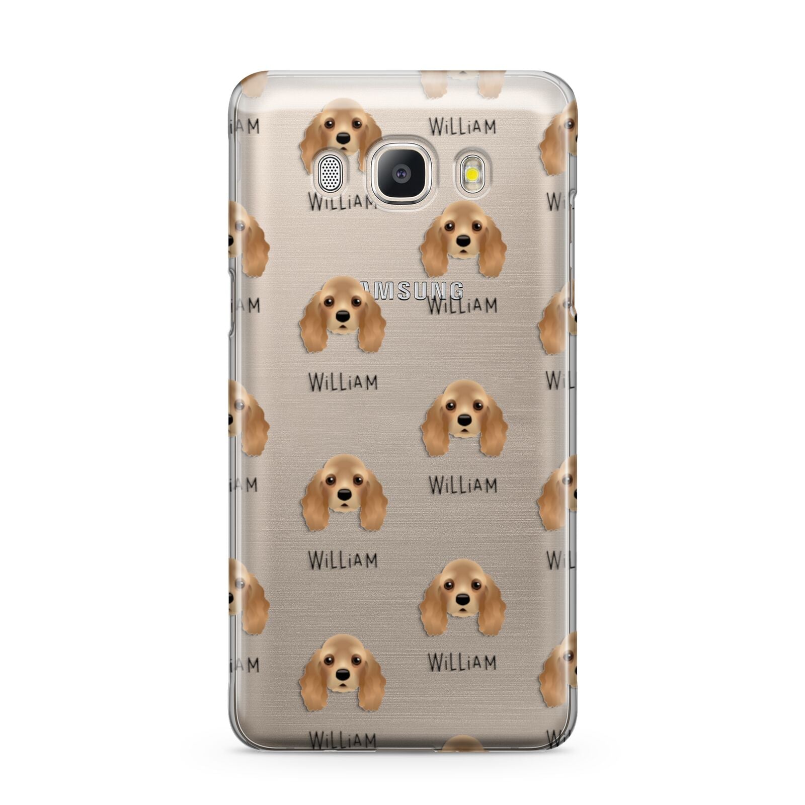 American Cocker Spaniel Icon with Name Samsung Galaxy J5 2016 Case