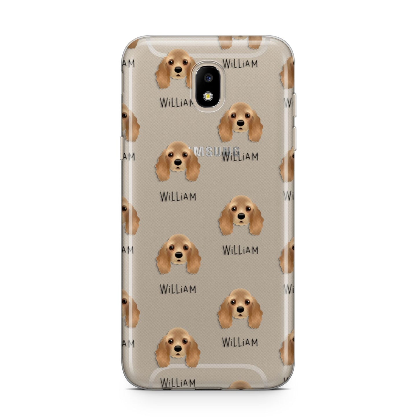 American Cocker Spaniel Icon with Name Samsung J5 2017 Case