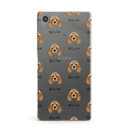 American Cocker Spaniel Icon with Name Sony Xperia Case